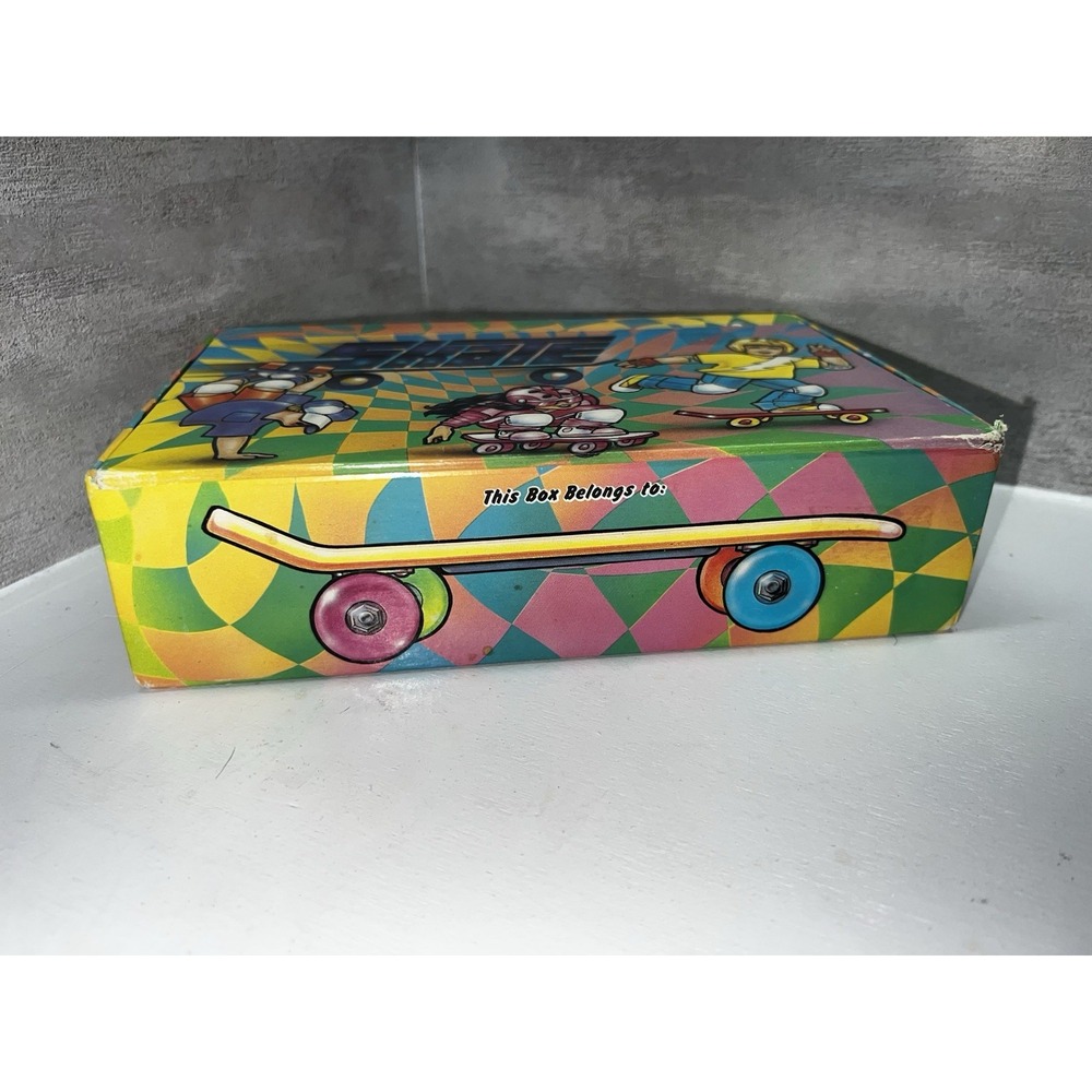Vintage 1980s General Box Company Skate Pencil Storage Container Skateboard VG - Picture 2 of 8